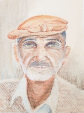 "Mustafa" 30 x 40 cm Pastellkreide, 210 Euro