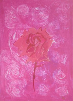 "Pink Rose", 50x70 cm, Acryl, 210 Euro