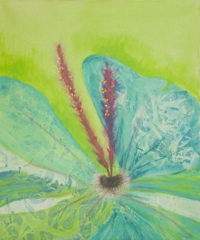 "Phantasieblüte", 50x60 cm, Acryl, 210 Euro